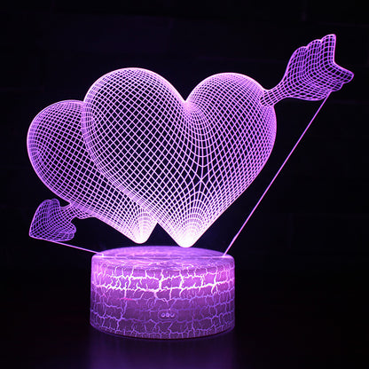 I LOVE YOU Sweet Lover Heart Balloon 3D LED USB Lamp