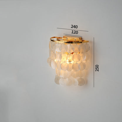 Creative Minimalist Living Room Background Shell Wall Lamp