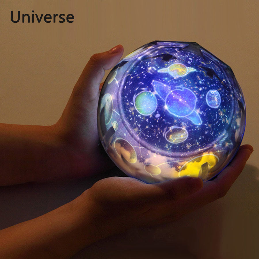 Starry Sky Earth Rotate Projector LED Night Light Lamp