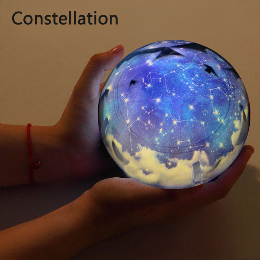 Starry Sky Earth Rotate Projector LED Night Light Lamp