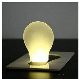 Foldable LED Pocket Lamp Mini Wallet Pocket LED Card Light Novelty Lighting Bulb Lamp Credit Card Size Ultra-thin Lamp