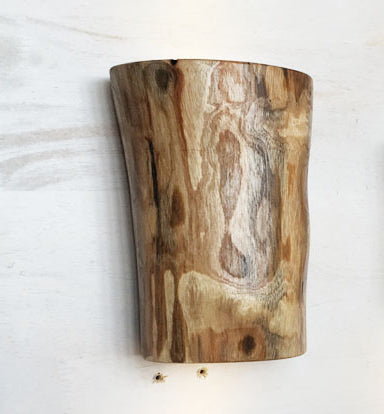 Homestay Decoration Natural Creative Solid Wood Wall Lamp