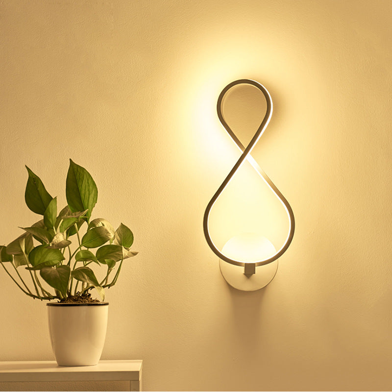 Simple And Creative Led Wall Lamp Musical Note Led Wall Lamp