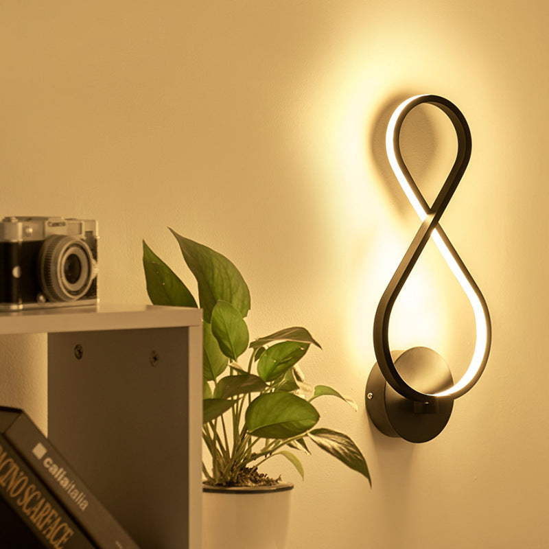 Simple And Creative Led Wall Lamp Musical Note Led Wall Lamp