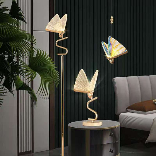 Butterfly Lamp Chandelier Staircase Hall Restaurant Art Indoor Lighting Decor