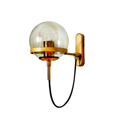 Glass Ball Wall Lamp Retro Restaurant Simple Hotel Bedside Lamp