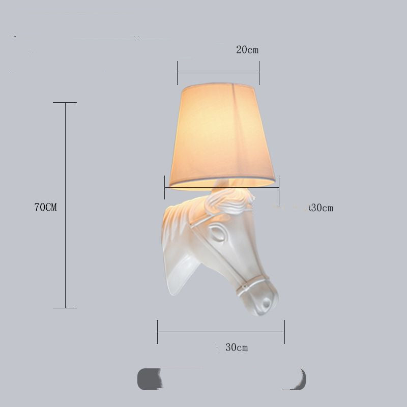 Horse Head Wall Lamp Living Room Modern Minimalist