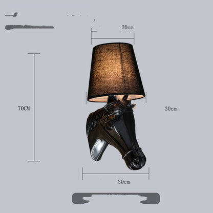 Horse Head Wall Lamp Living Room Modern Minimalist