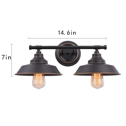 Retro Wrought Iron Industrial 2-head Wall Lamp