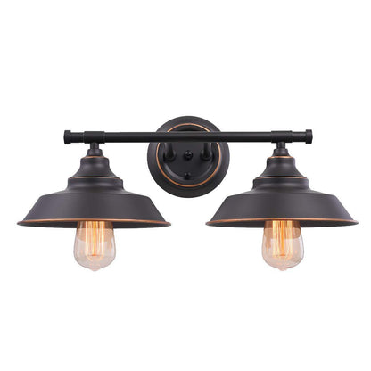 Retro Wrought Iron Industrial 2-head Wall Lamp