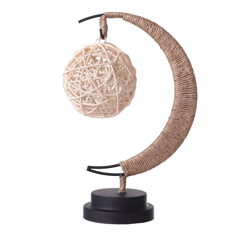 Ins Wind Iron Ornament Led Moon Star Shape Copper Wire Lamp