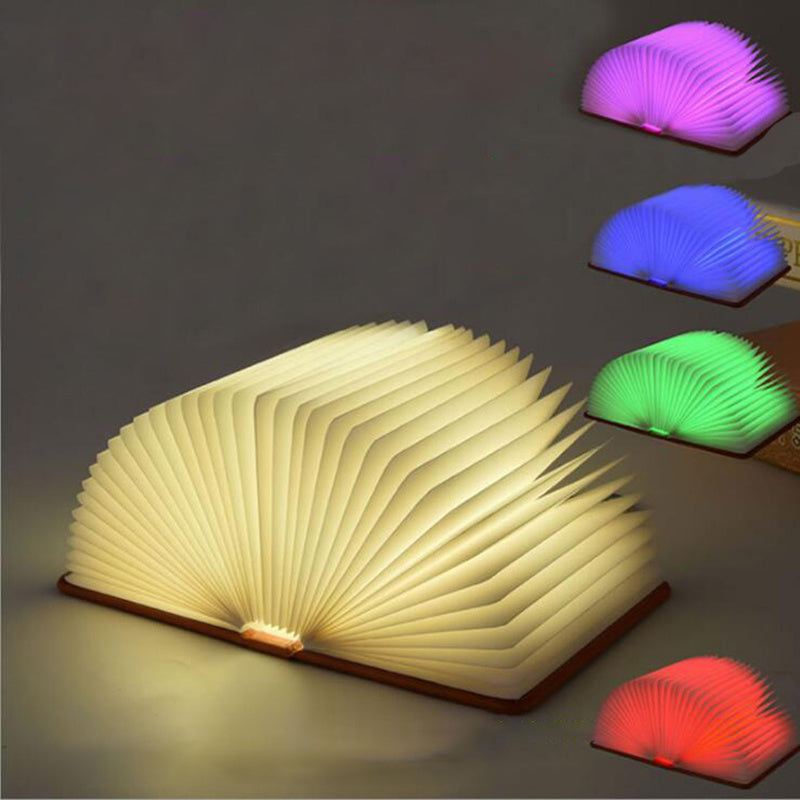 Creative LED Night Light USB Recharge Folding Book Light