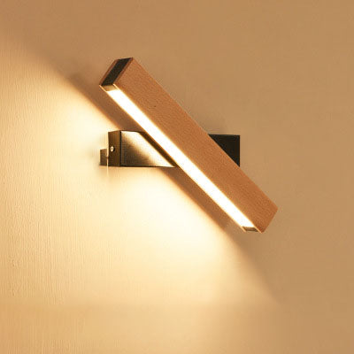 Wooden LED Wall Lamp Modern Adjustable Lighting Bar Restaurant