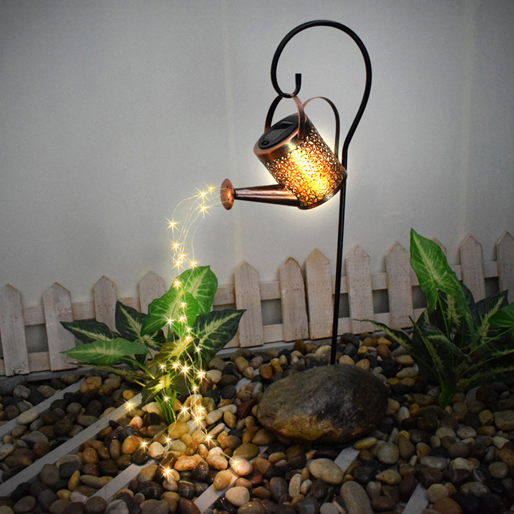 Enchanted Watering Can Outdoor Solar Watering Can Ornament Lamp