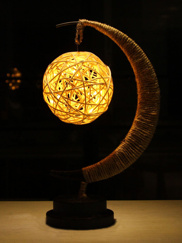 Ins Wind Iron Ornament Led Moon Star Shape Copper Wire Lamp