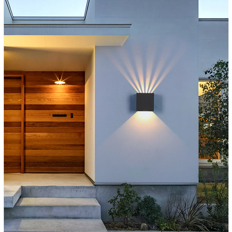 New Led Outdoor Rainproof Wall Lamp Dimmable Angle Square