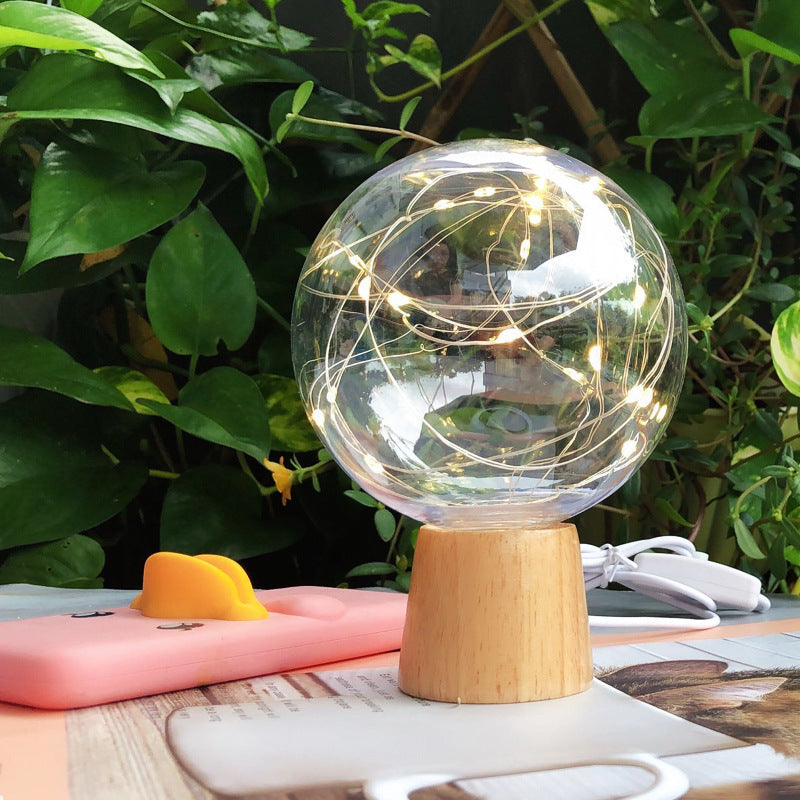 LED Crystal Ball Light Fairy Lamp USB Table Lights