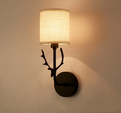 Modern Bedroom Bedside Aisle Wall Lamp Wrought Iron Antlers