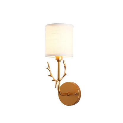 Modern Bedroom Bedside Aisle Wall Lamp Wrought Iron Antlers