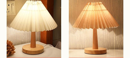 Usb Vintage Pleated Lamp Dimmable Korean Table Light