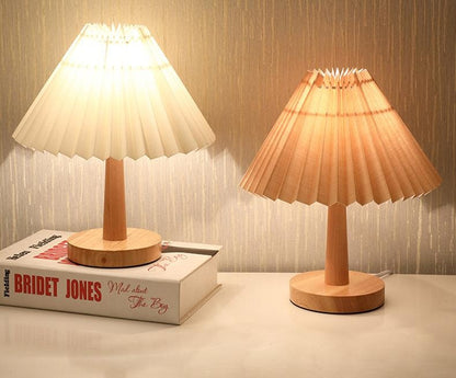 Usb Vintage Pleated Lamp Dimmable Korean Table Light