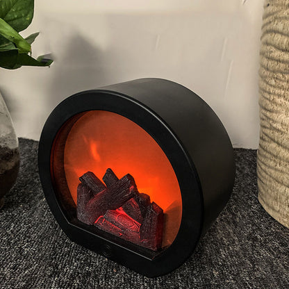 Simulation Fireplace Firewood Lanterns Lamp Desktop Ornaments