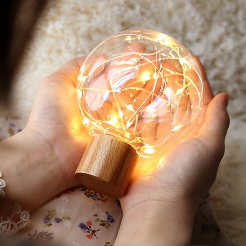 LED Crystal Ball Light Fairy Lamp USB Table Lights