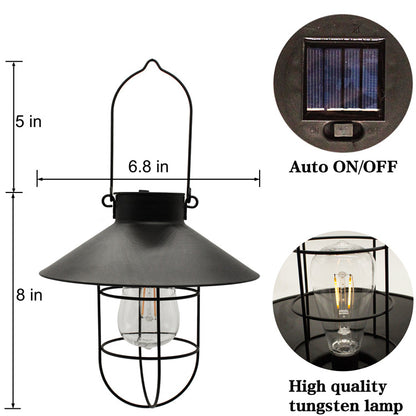 Solar Outdoor Hanging Lights Waterproof Courtyard Lantern