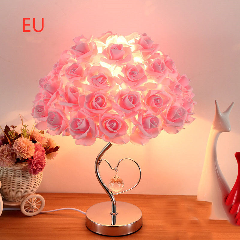 Wedding Decoration Lamp 220V Bedside Desk Roses  Lamp Flower Light