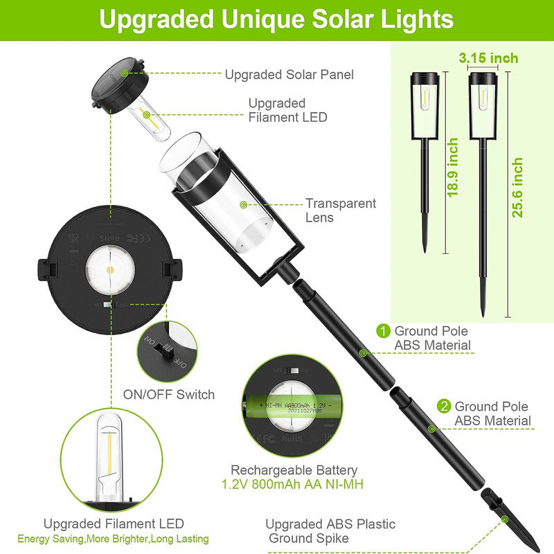 Lawn Lamp Outdoor Waterproof Tungsten Wire Solar