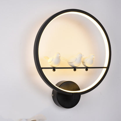 Modern art angel bird living room bedroom wall lamp