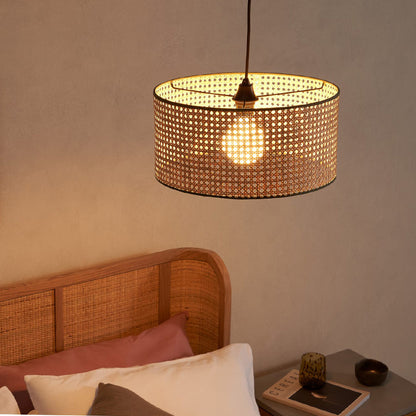 Japanese Rattan Ceiling Lamp Nordic Bedroom Dining Room