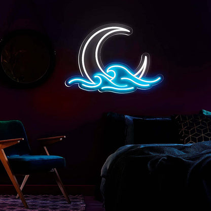 Bedroom Neon Moon Children's Room Decoration Lamp