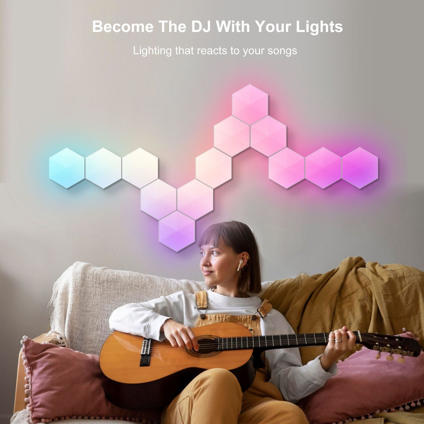 Graffiti Hexagonal Quantum Lamp Bedside Lamp Wall Lamp