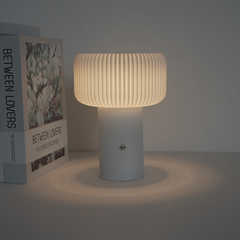 USB Rechargeable Mushroom Room Table Dimming Small Night Lamp