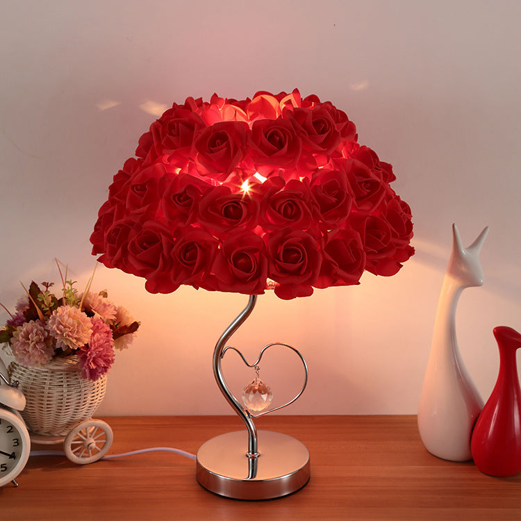 Wedding Decoration Lamp 220V Bedside Desk Roses  Lamp Flower Light