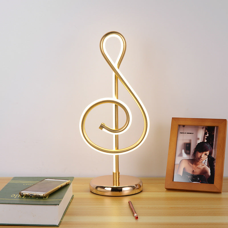 Modern Simple Music Symbol Bedroom Bedside Lamp