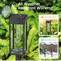 8 Pack Outdoor Solar Pathway Lights  Cold White For Garden