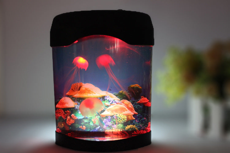 Jellyfish aquarium USB colorful lamp