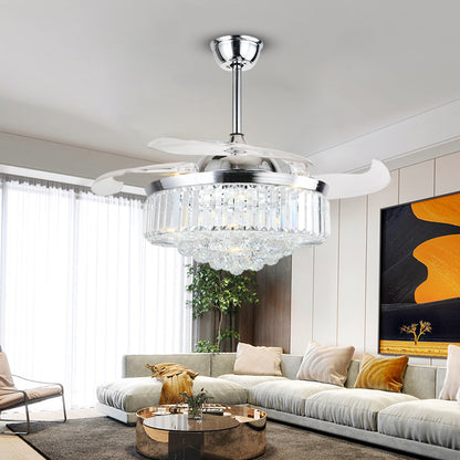 Crystal Fan Lights European Ceiling Fan Lights Living Room Bedroom Chandelier