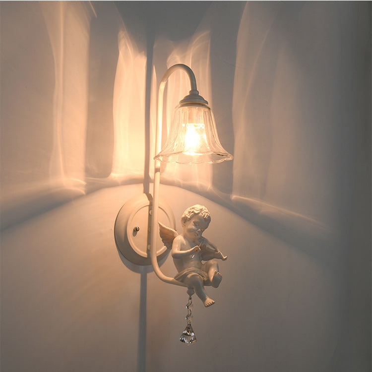 Little angel creative bedroom bedside wall lamp