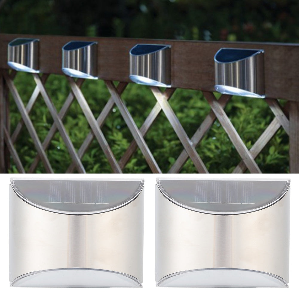 Stainless Steel Solar Fence Security Lights for Outdoor Use