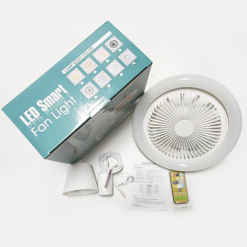 26cm Round Remote Control Ceiling Fan LED Lamp