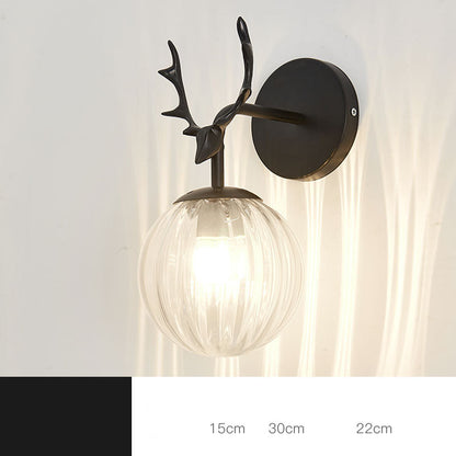 Modern Minimalist Creative Round Glass Wall Lamp