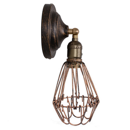 American Industrial Style Wrought Iron Retro Aisle Wall Lamp