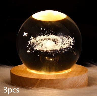 Luminous Starry Sky And Planets Moon Moon Crystal Ball