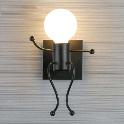 Creative Cartoon Villain Wall Lamp Simple Bedside Iron Lamp