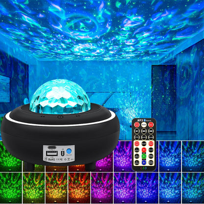 Water Ripple Nebula Starry Sky Projection Lamp