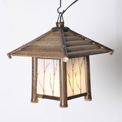 Retro Chinese Style Chandelier Tea Room Bamboo Lamp