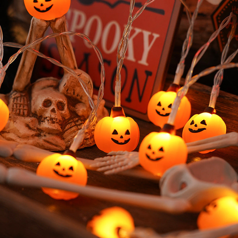 PVC Soft Material Halloween Lighting Chain Pumpkin Ghost